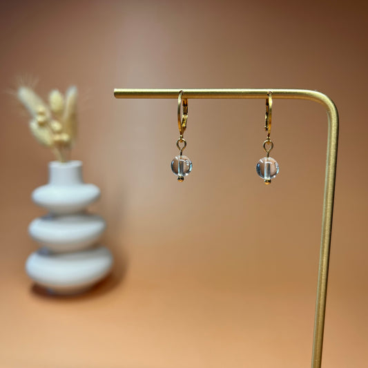 Boucles d’oreilles Gaïa cristal de roche