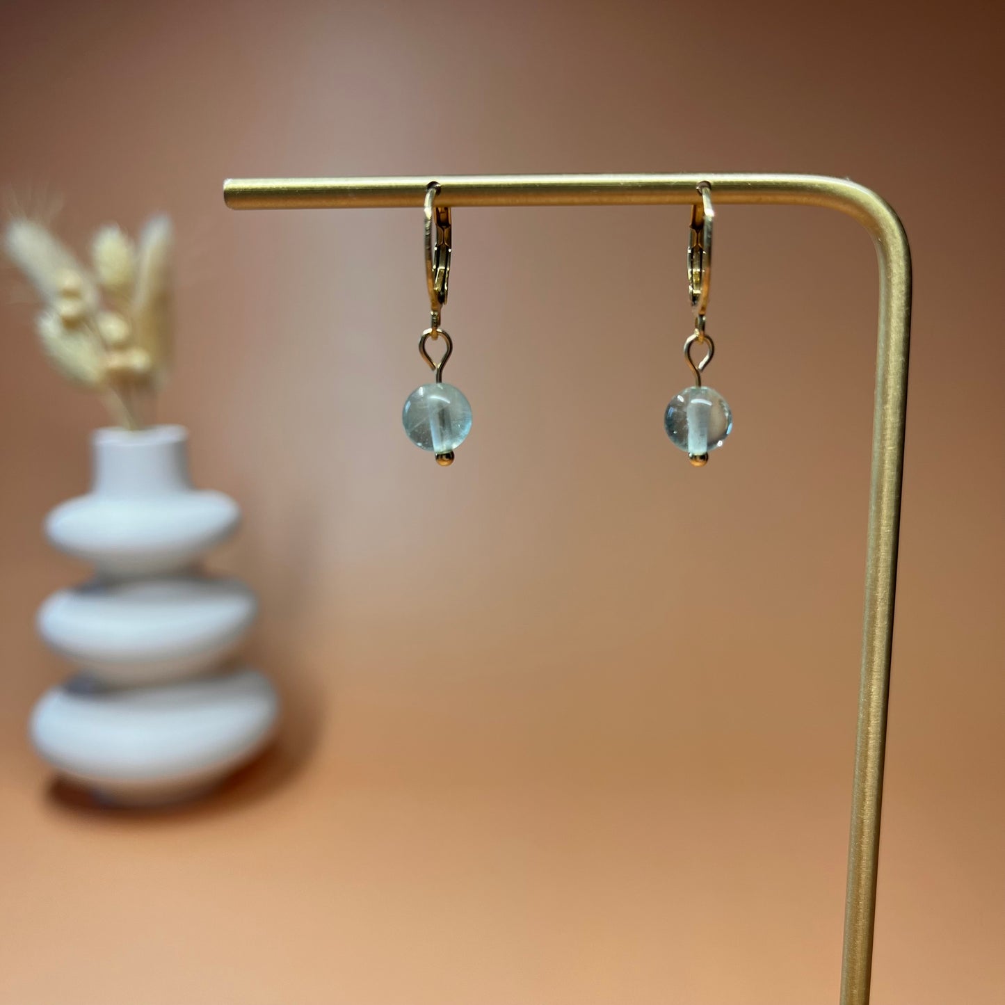 Boucles d’oreilles Gaïa Fluorite