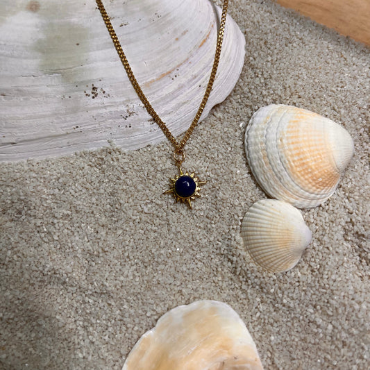 Collier soleil lapis lazuli