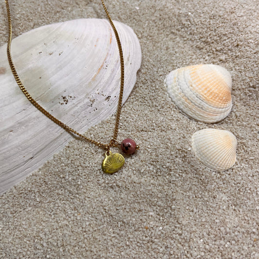 Collier Hestia rhodonite