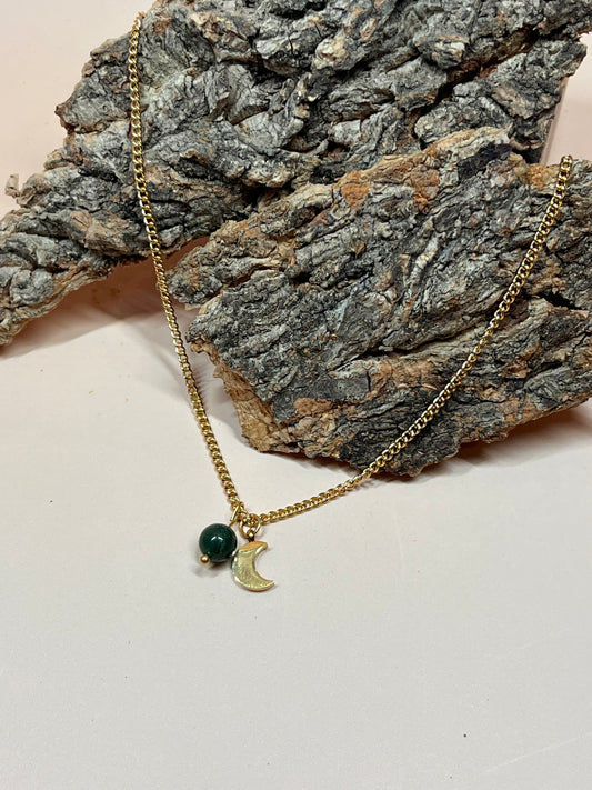 Collier Héméra Agate mousse