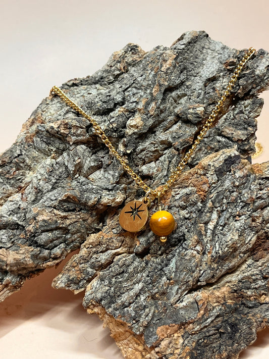 Collier Héméra Jaspe mokaite